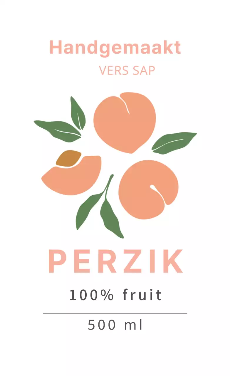 Schattige voedseletiketten met roze illustraties