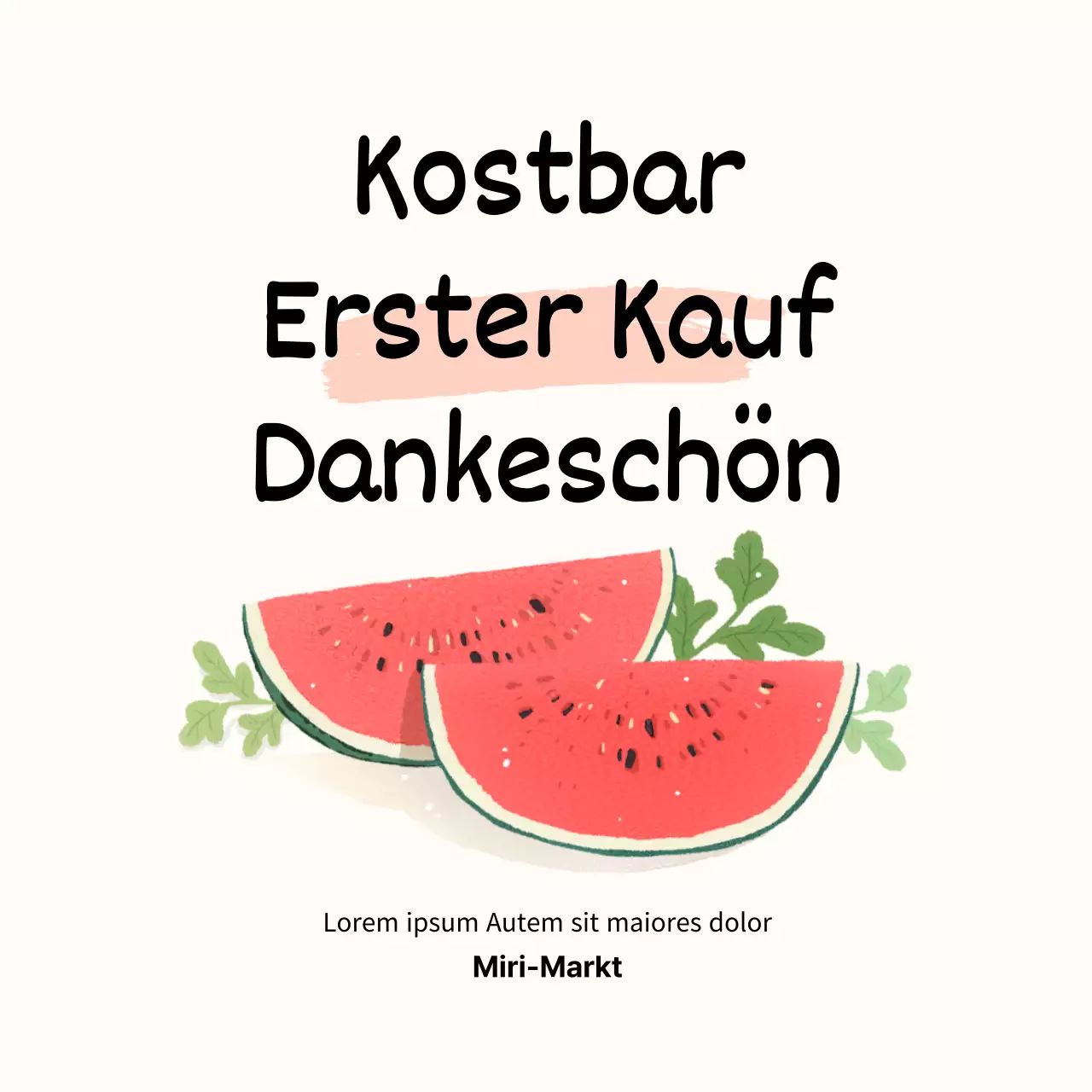 Erstkauf Wassermelone Aufkleber
