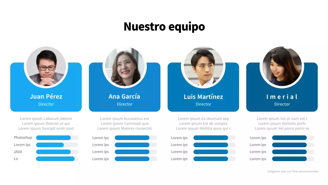 Una sencilla carta de presentación de empresa en blanco y azul