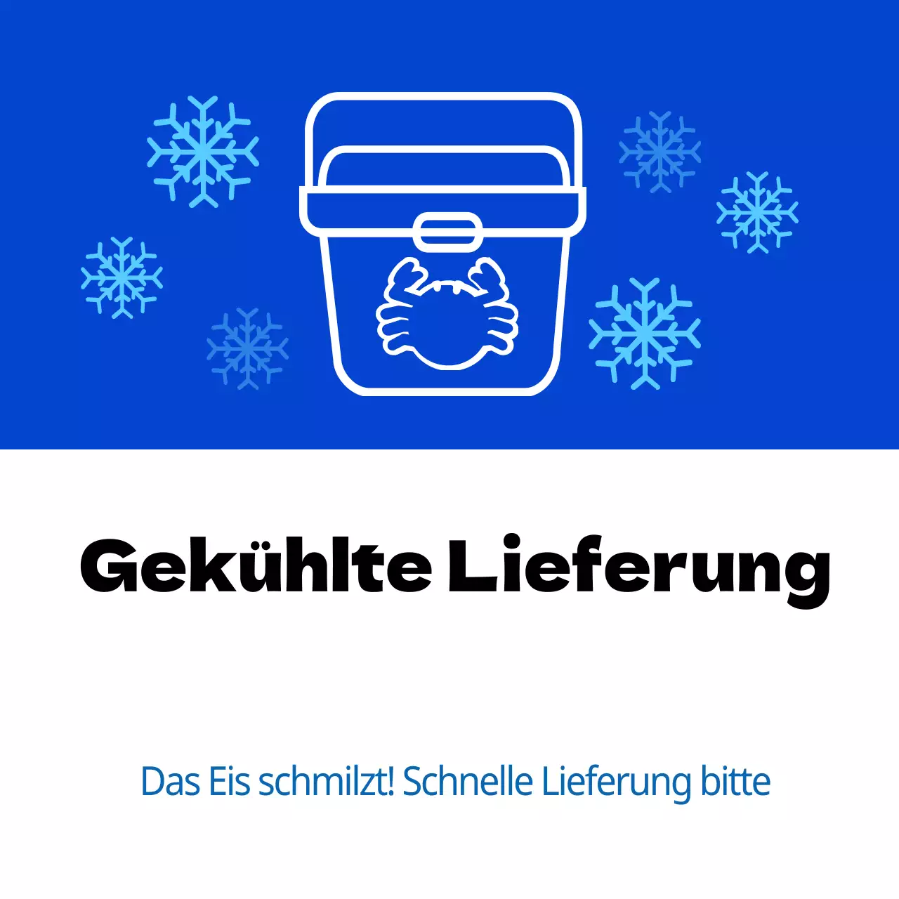 Lieferung von gekühlten Meeresfrüchten