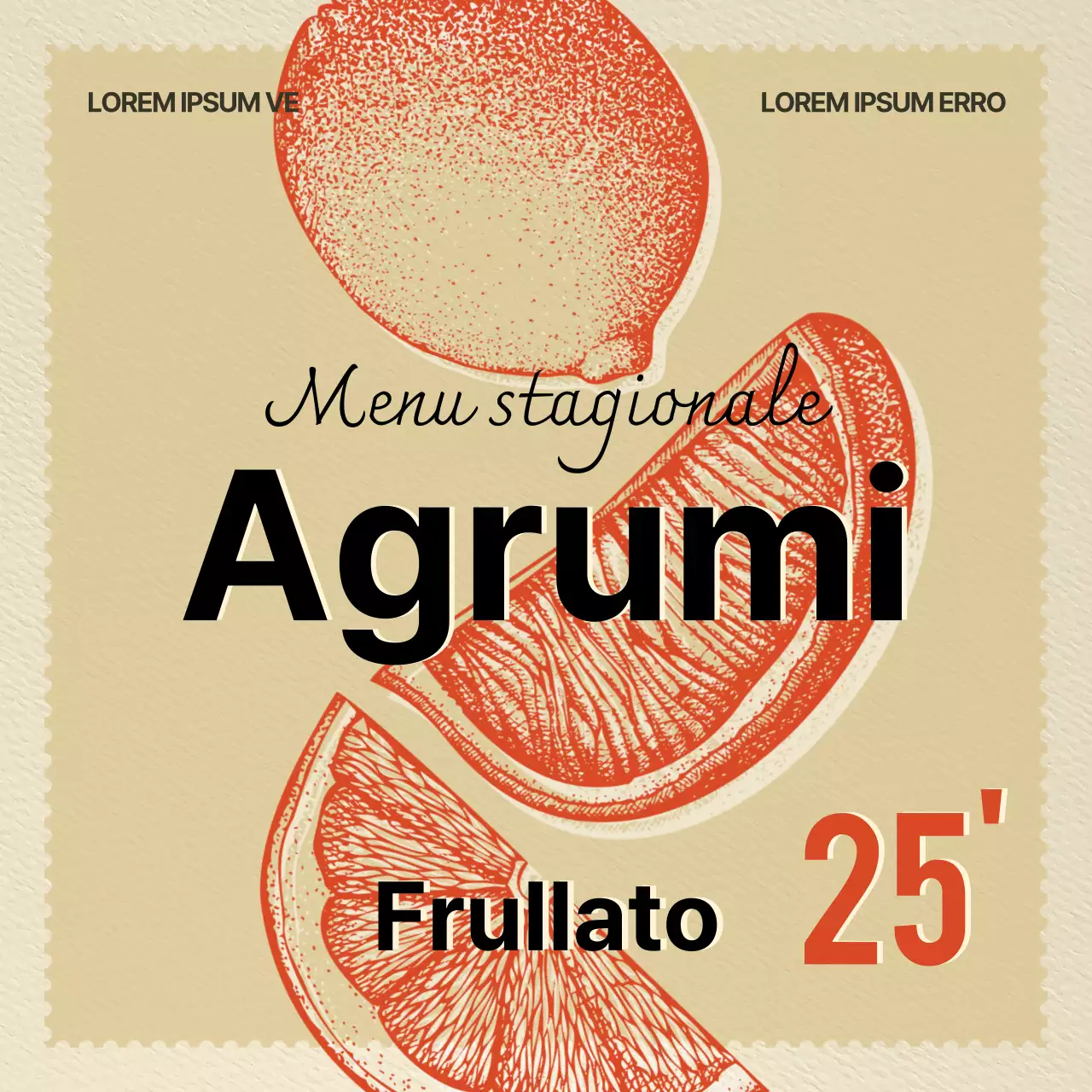 Introduzione di bevande alla frutta di stagione in beige e rosso