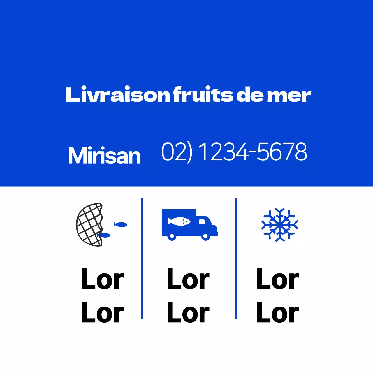 Livraison de fruits de mer