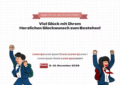 Wir drücken Ihnen die Daumen, dass Sie erfolgreich sind