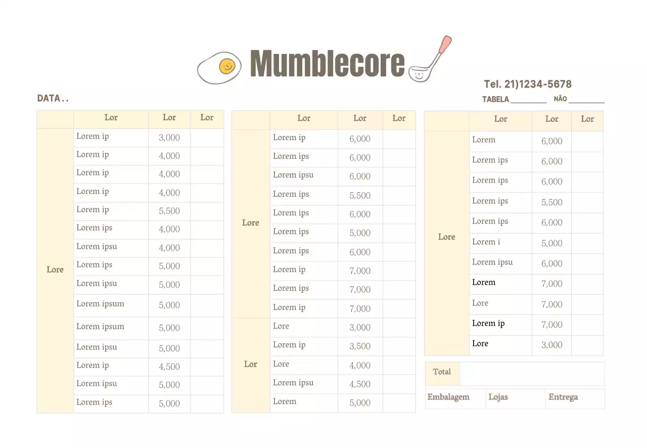 Encomendas de restaurantes
