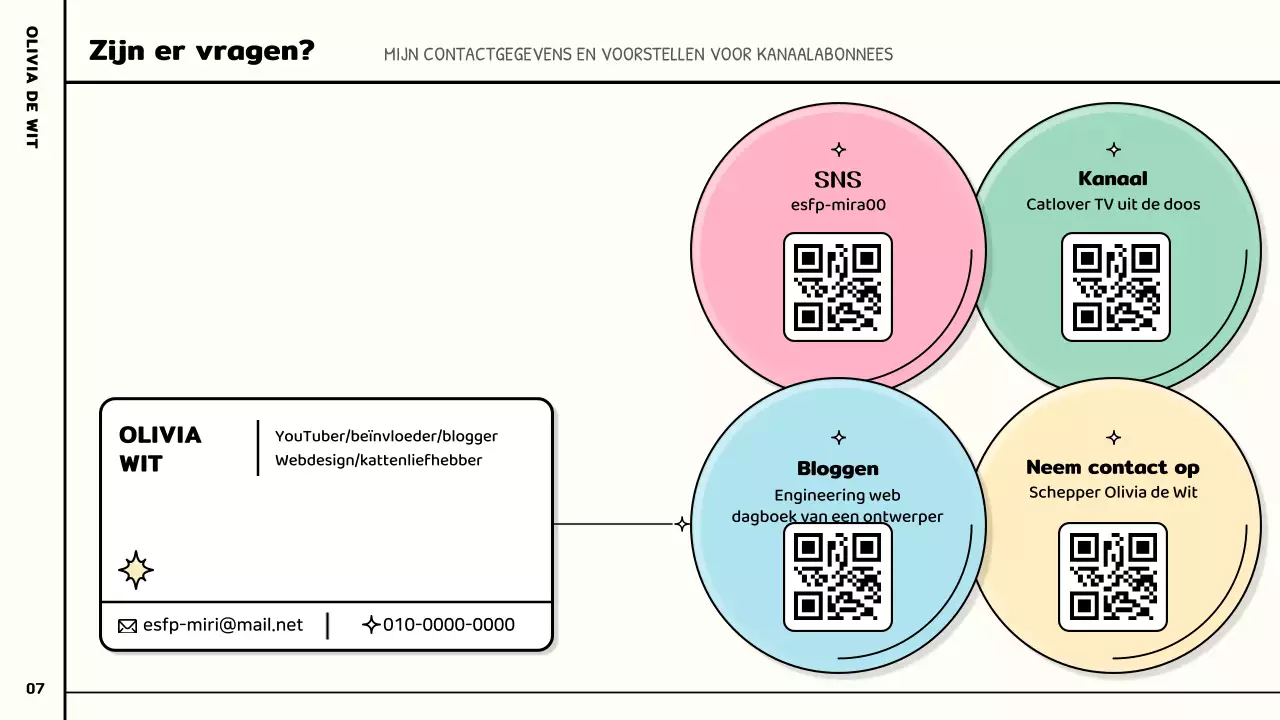 Een schattig en kleurrijk info-chart YouTuber samenwerkingsvoorstel in roze, groen en pastel.