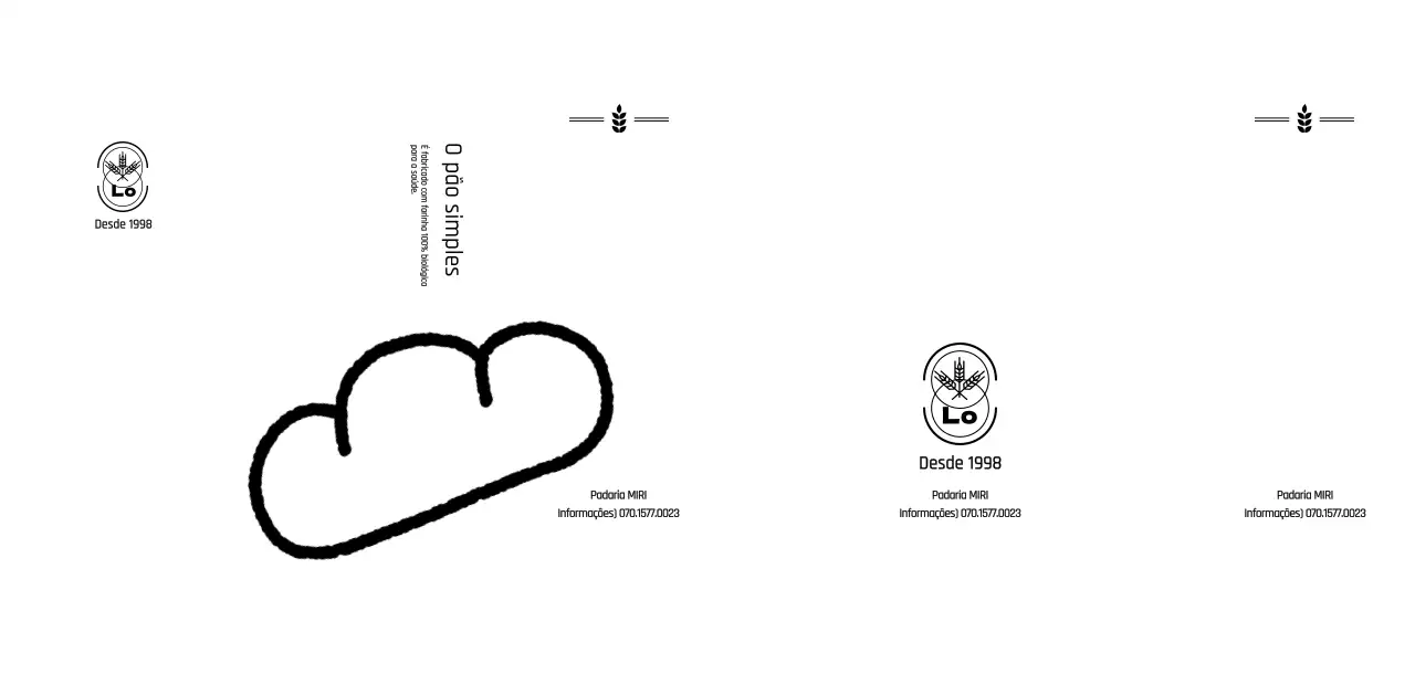 Promova e informe o seu café com uma ilustração simples e gira de um pão.