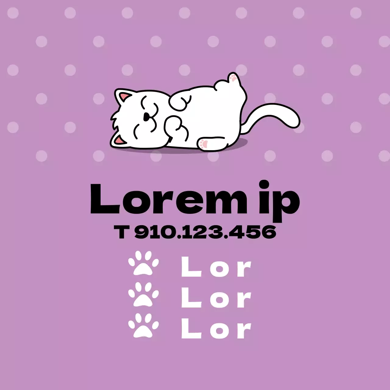 Personaje morado ilustración clínica veterinaria