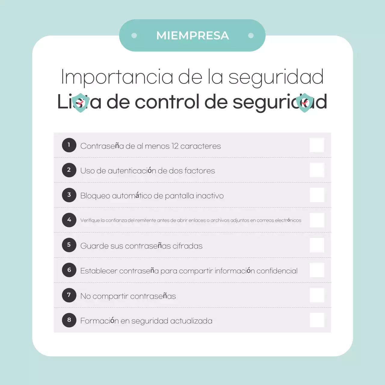 Consejos de seguridad de Mint Simple