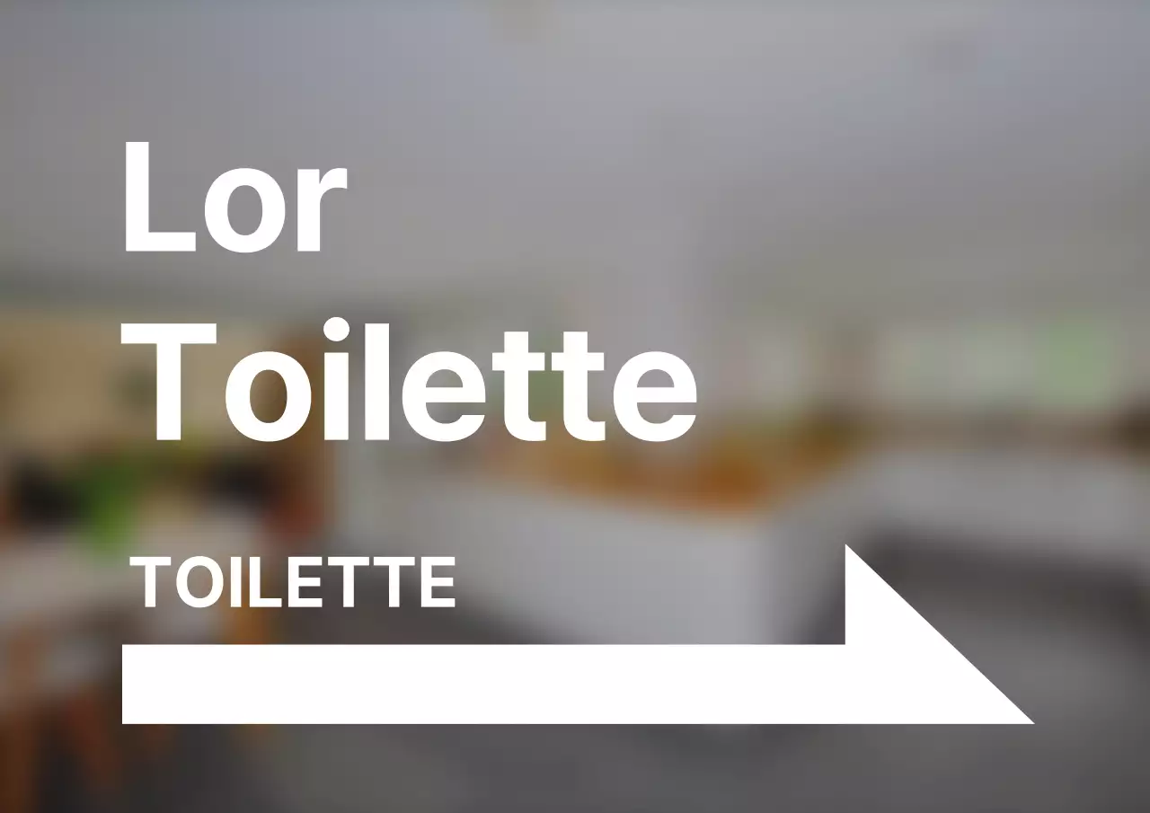 Einfacher Stil Toilettenwegweiser