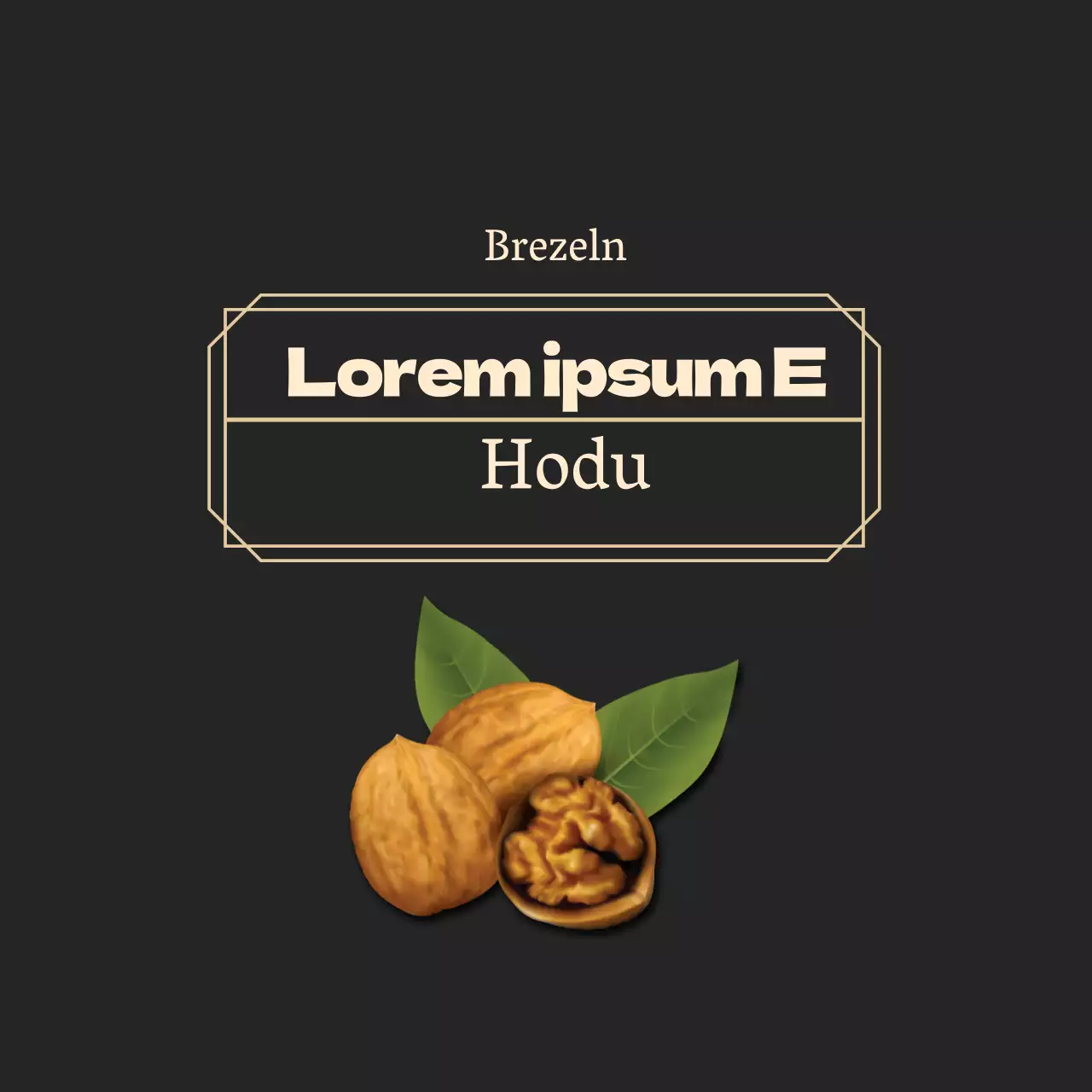 Schwarz Neat Frame Walnuss Nüsse