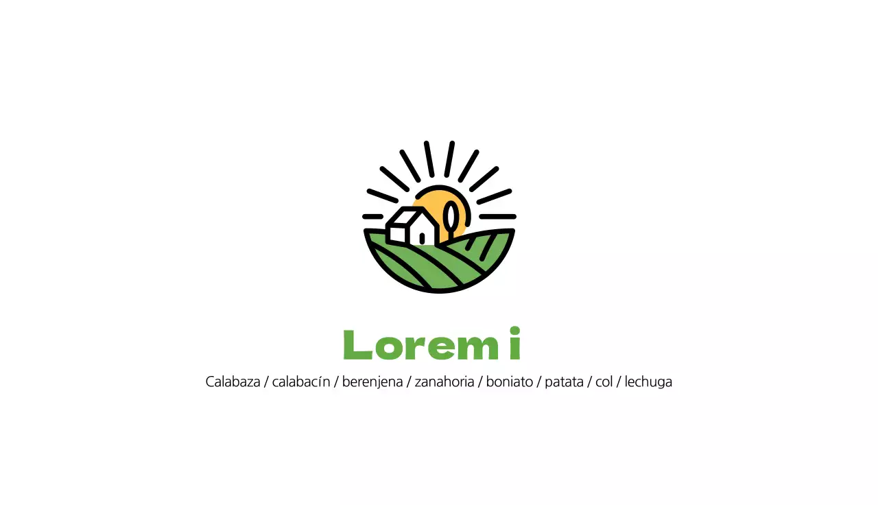 Ilustración verde Neat Farm