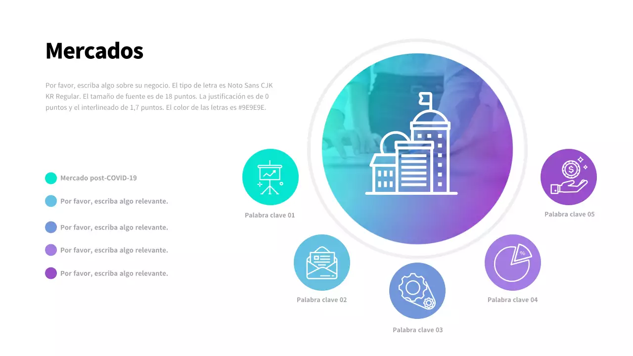 Una sencilla carta de presentación de empresa en blanco y azul