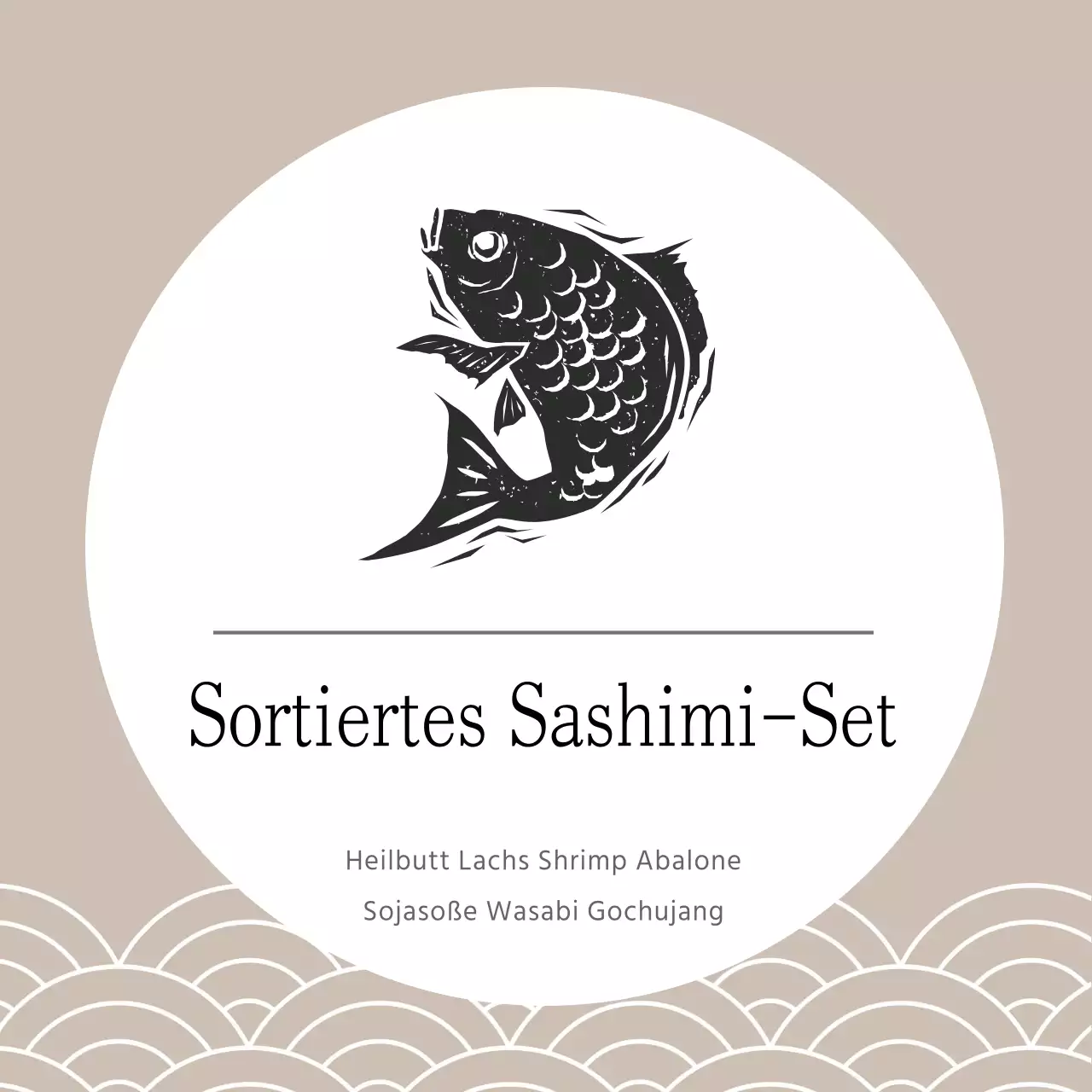 Meeresfrüchte-Sortiment Sashimi-Set