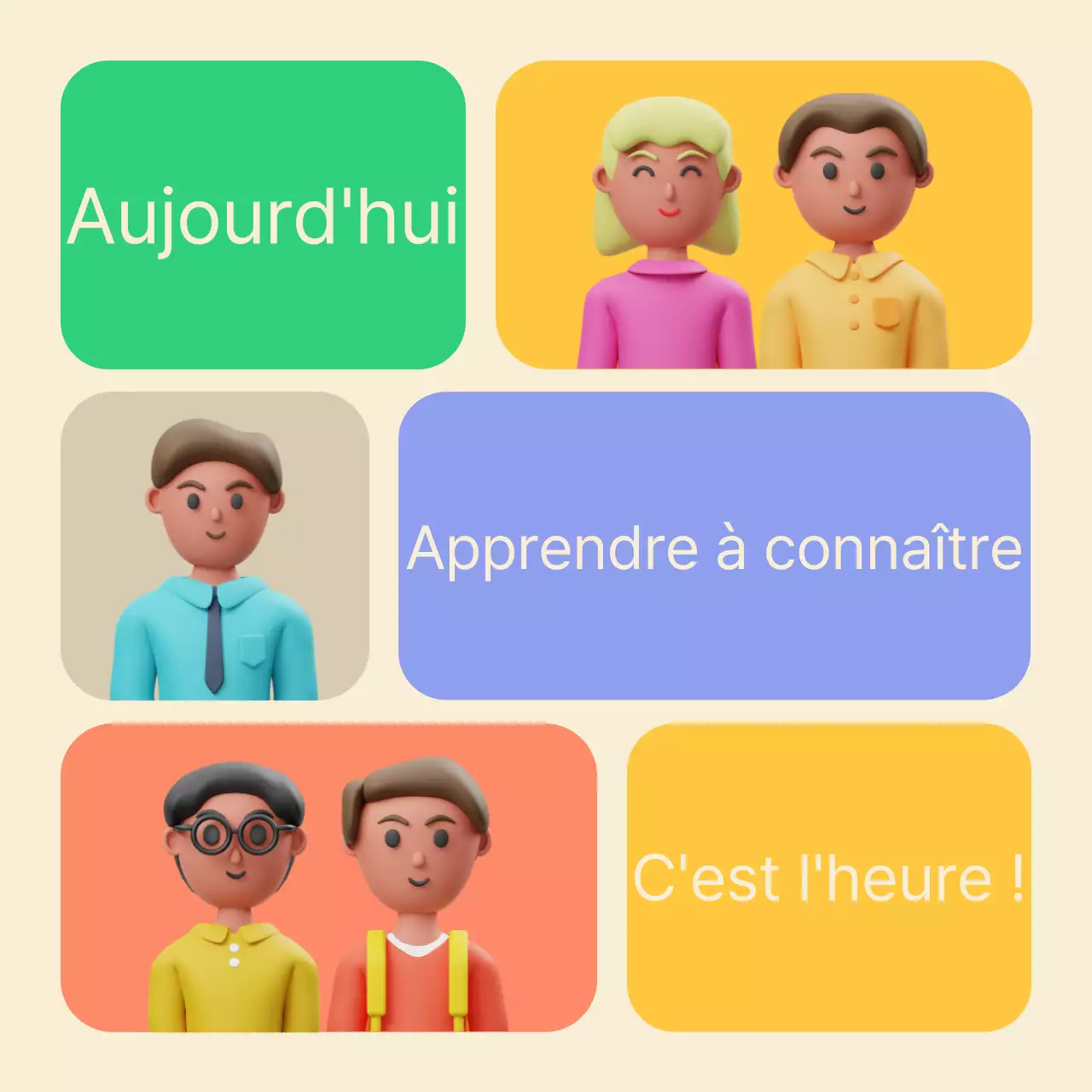 Événement manito stéréoscopique en 3D dans des couleurs pastel