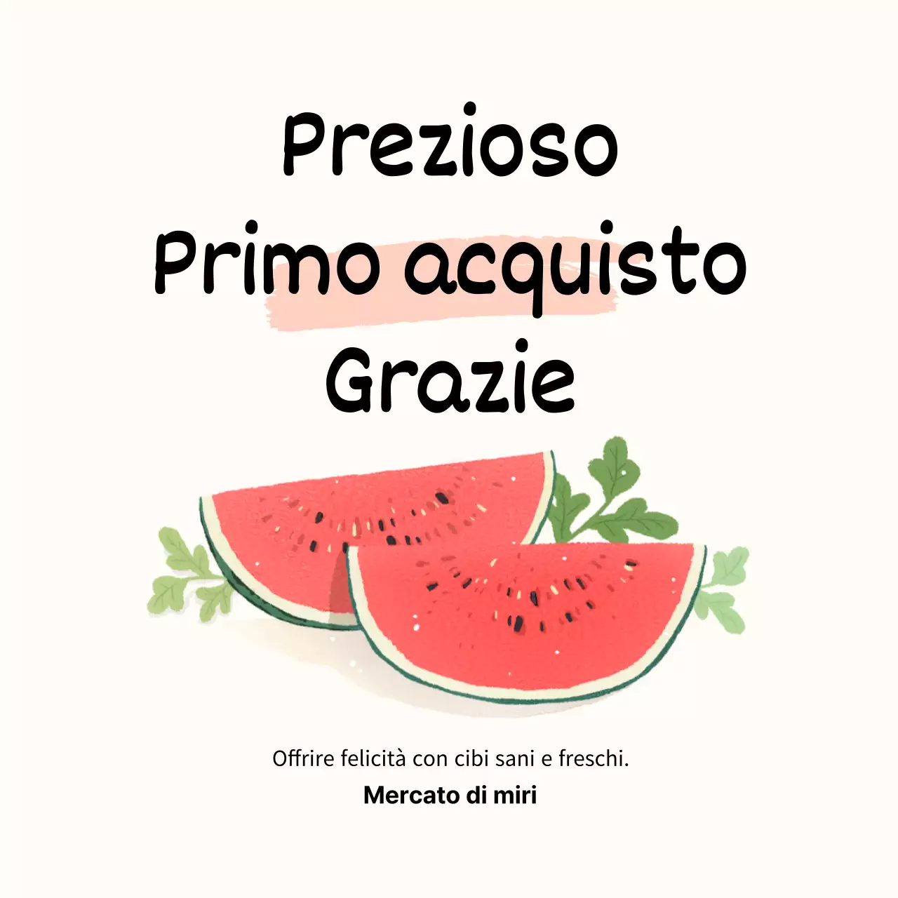Adesivo di ringraziamento per il primo acquisto