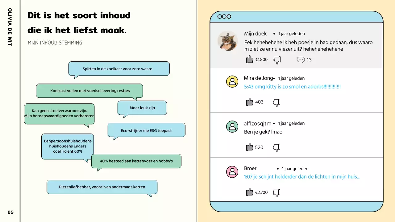 Een schattig en kleurrijk info-chart YouTuber samenwerkingsvoorstel in roze, groen en pastel.