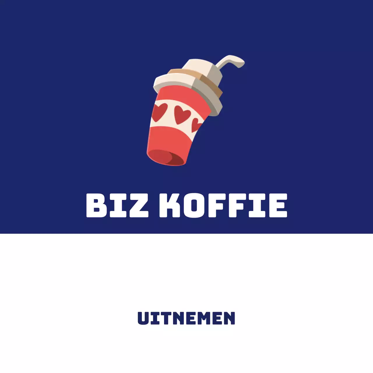 Marineblauwe eenvoudige illustratie café