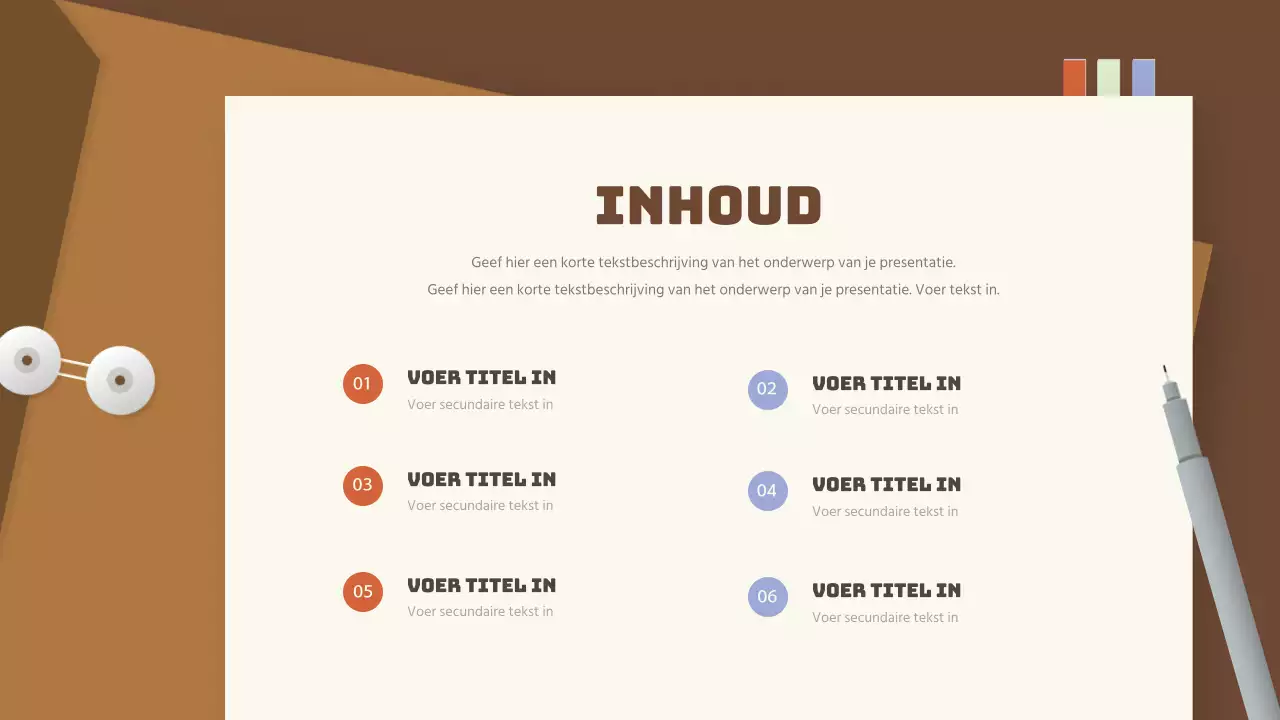 Keurig bedrijfsonderzoek in een bruine aktetas
