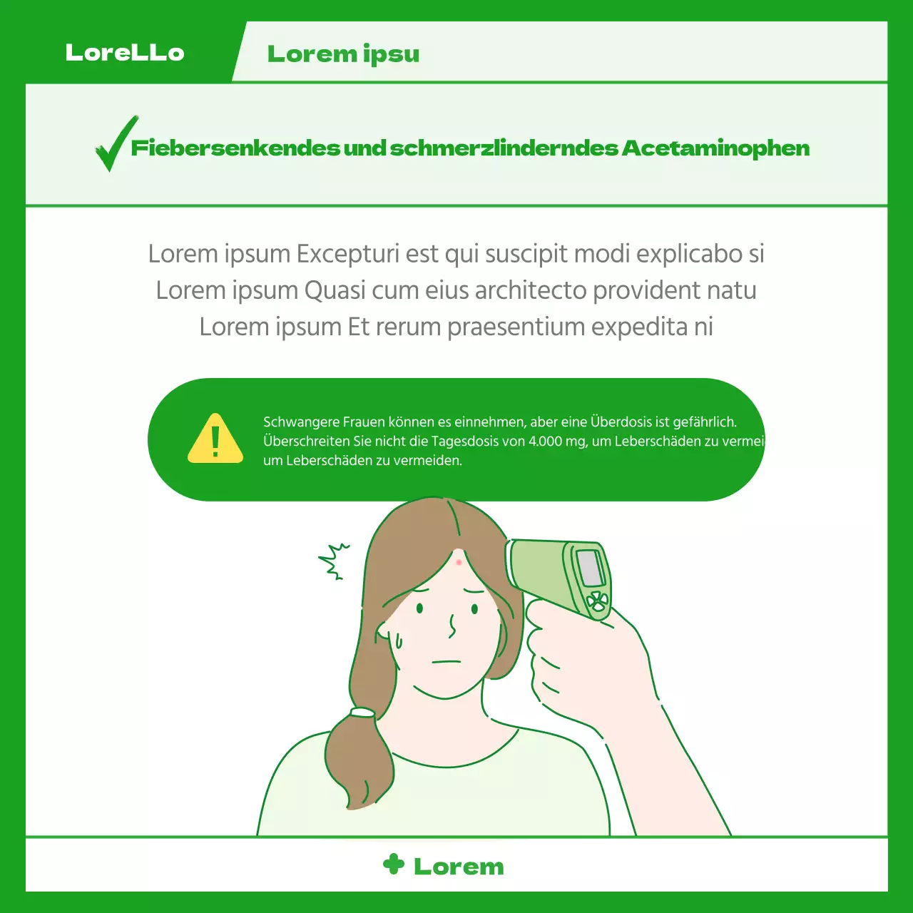 Benötigte Medikamente pro Symptom im grün illustrierten Verschreibungskonzept