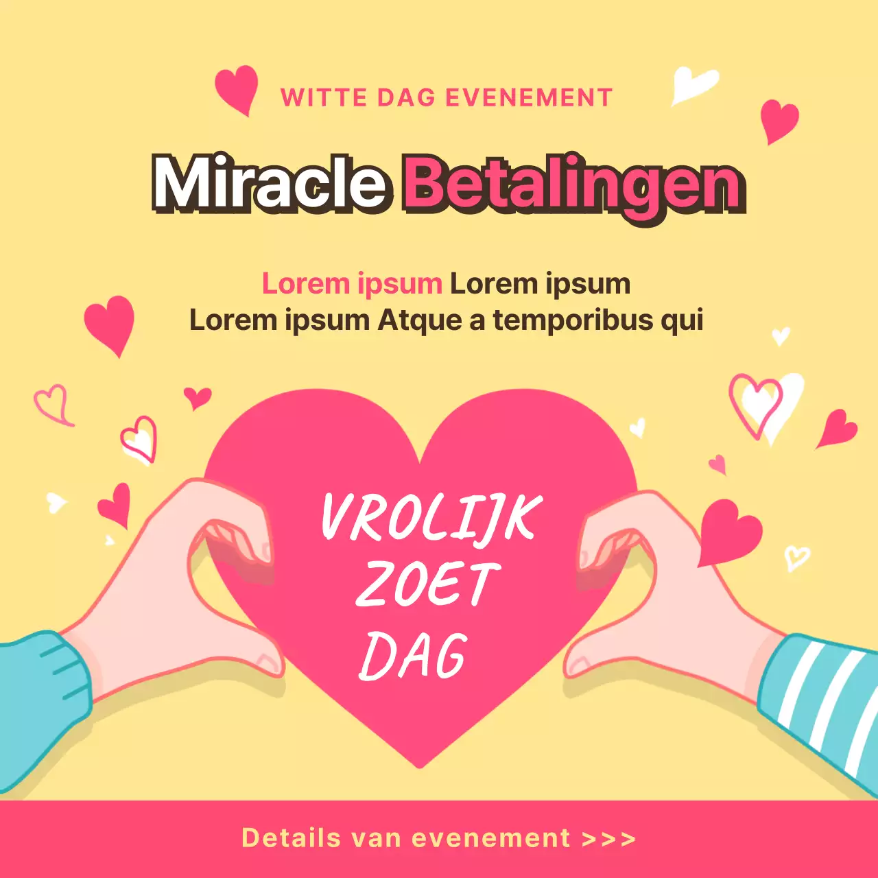 Geel Roze Wit Dagcafé Evenement Details