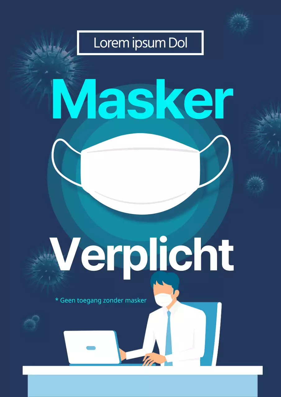 Verplichte marineblauwe coronamaskers