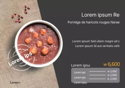 Porridge d'hiver aux haricots rouges Open Event