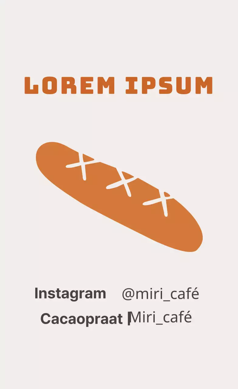 Bruine illustratie schattig restaurant etiket