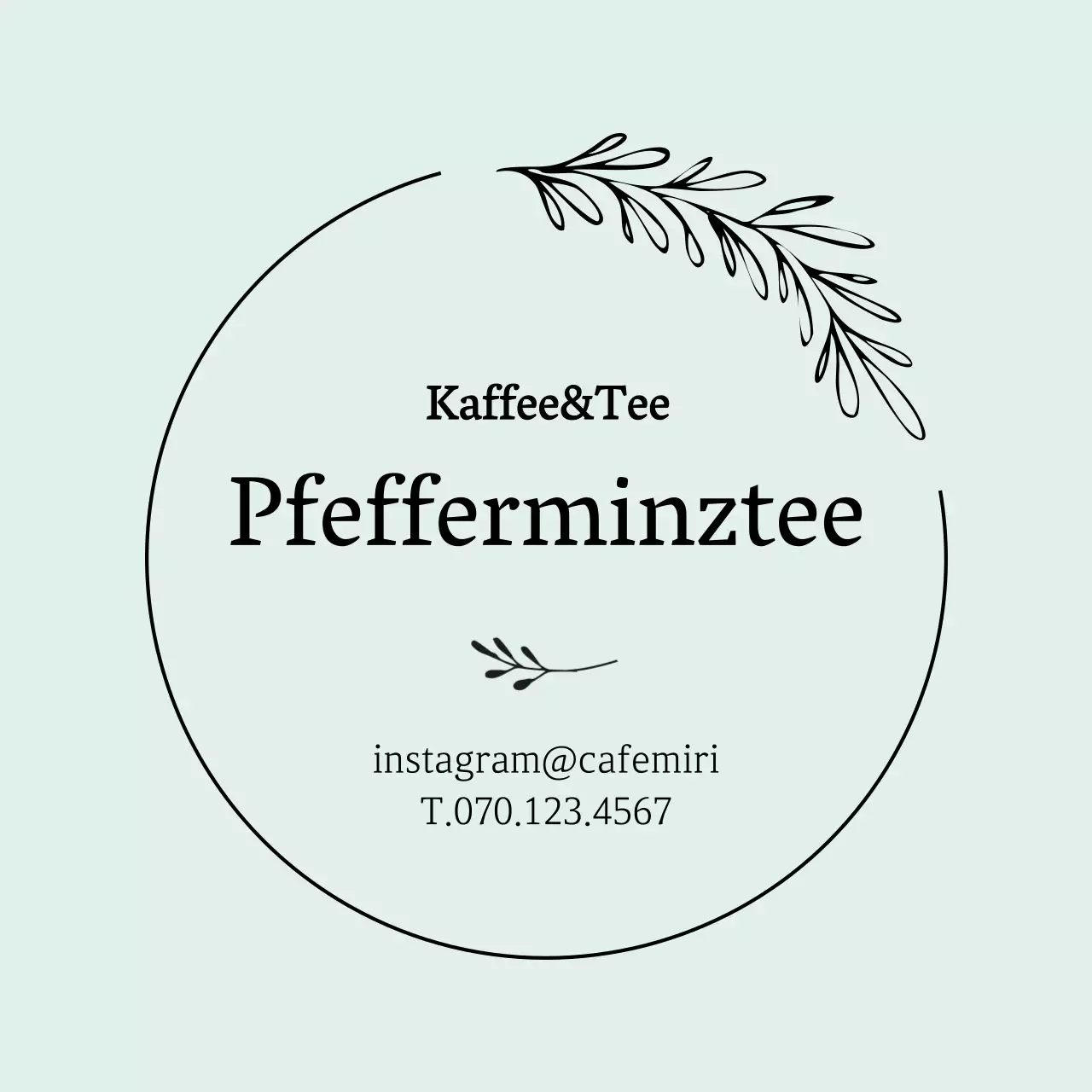 Mint Einfache Illustration Cafe