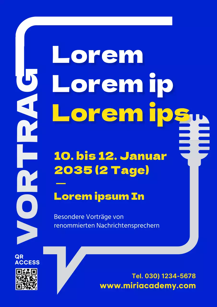 Ein einfacher blauer Interviewleitfaden