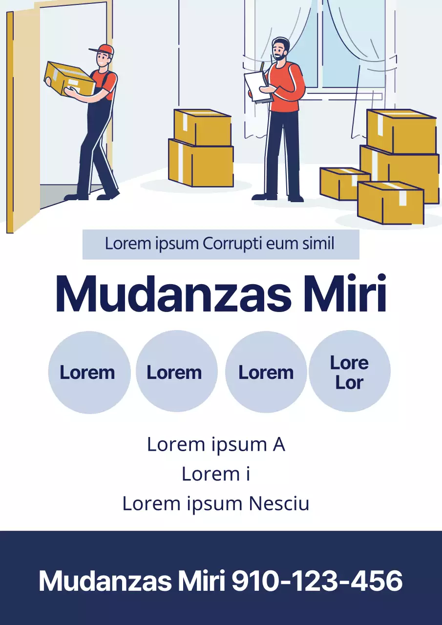Ilustración Azul Neat Yongdal Moving Promotion