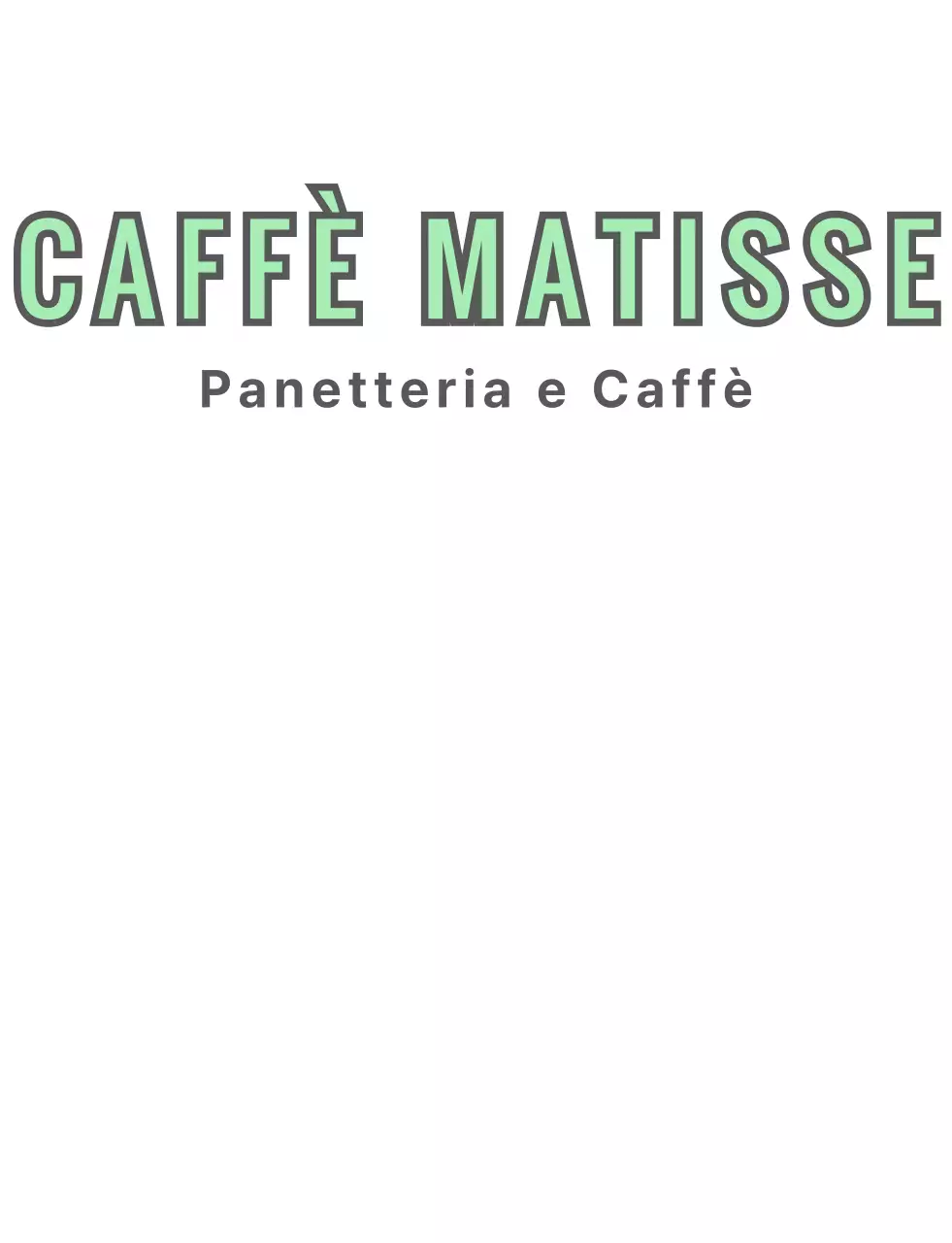 Un caffè grigio menta, disegnato in modo sentimentale