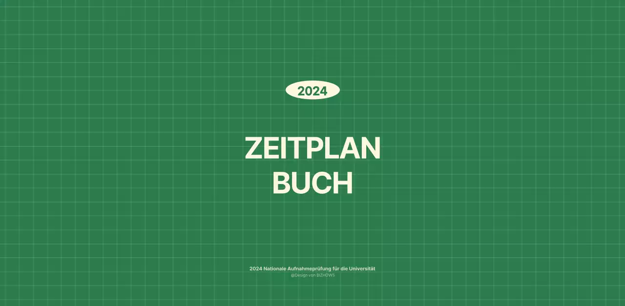 SAT D-day Notizblock Konzept Wandkalender in grün und hellgelb