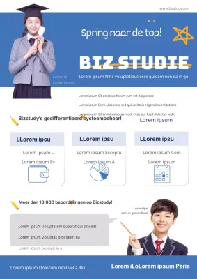 Promoot je school met blauwe leerlingenfoto's