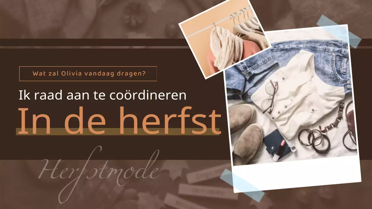 Fotoboekmode in herfstbruin