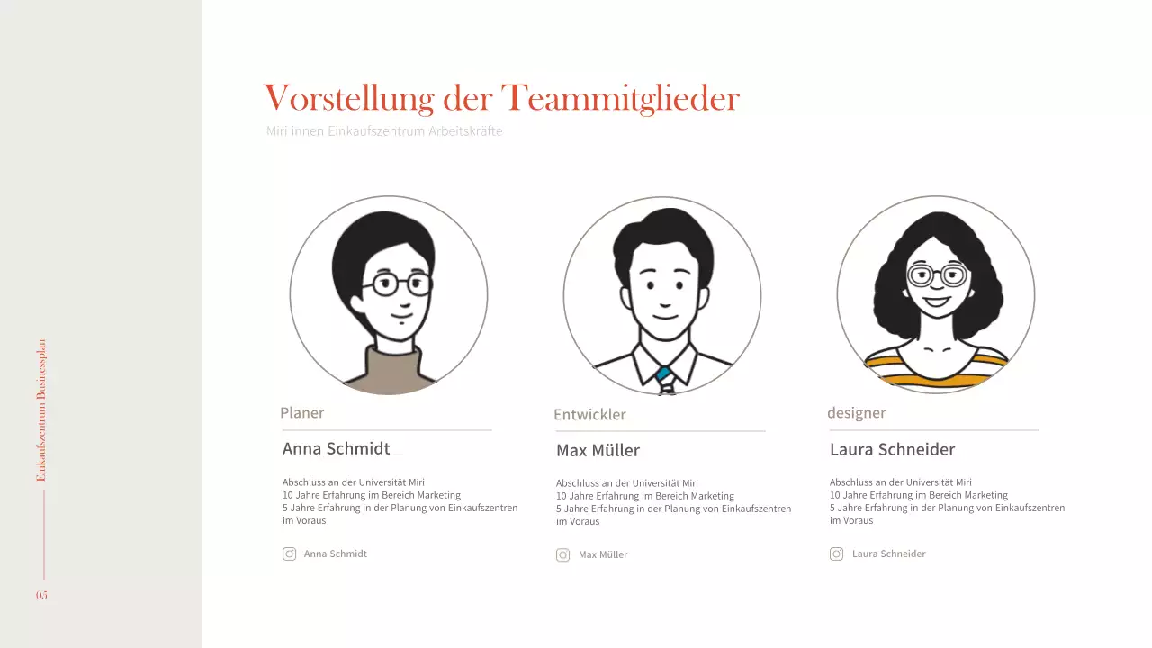 Einfaches und warmes Interieur in Orange und Braun Geschäftsplan für ein Einkaufszentrum