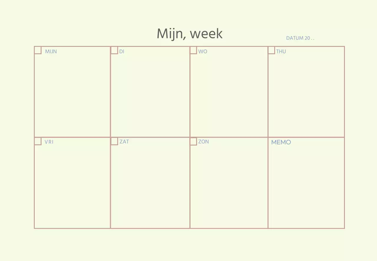 Beige lijnen eenvoudige agenda planner