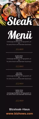Menü Steak