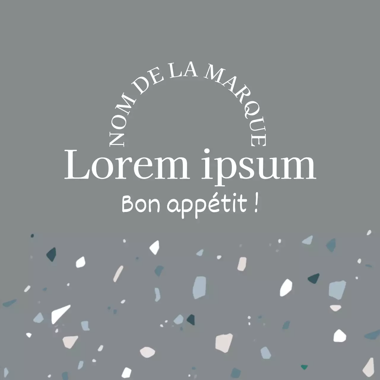 Motif de galets gris latte