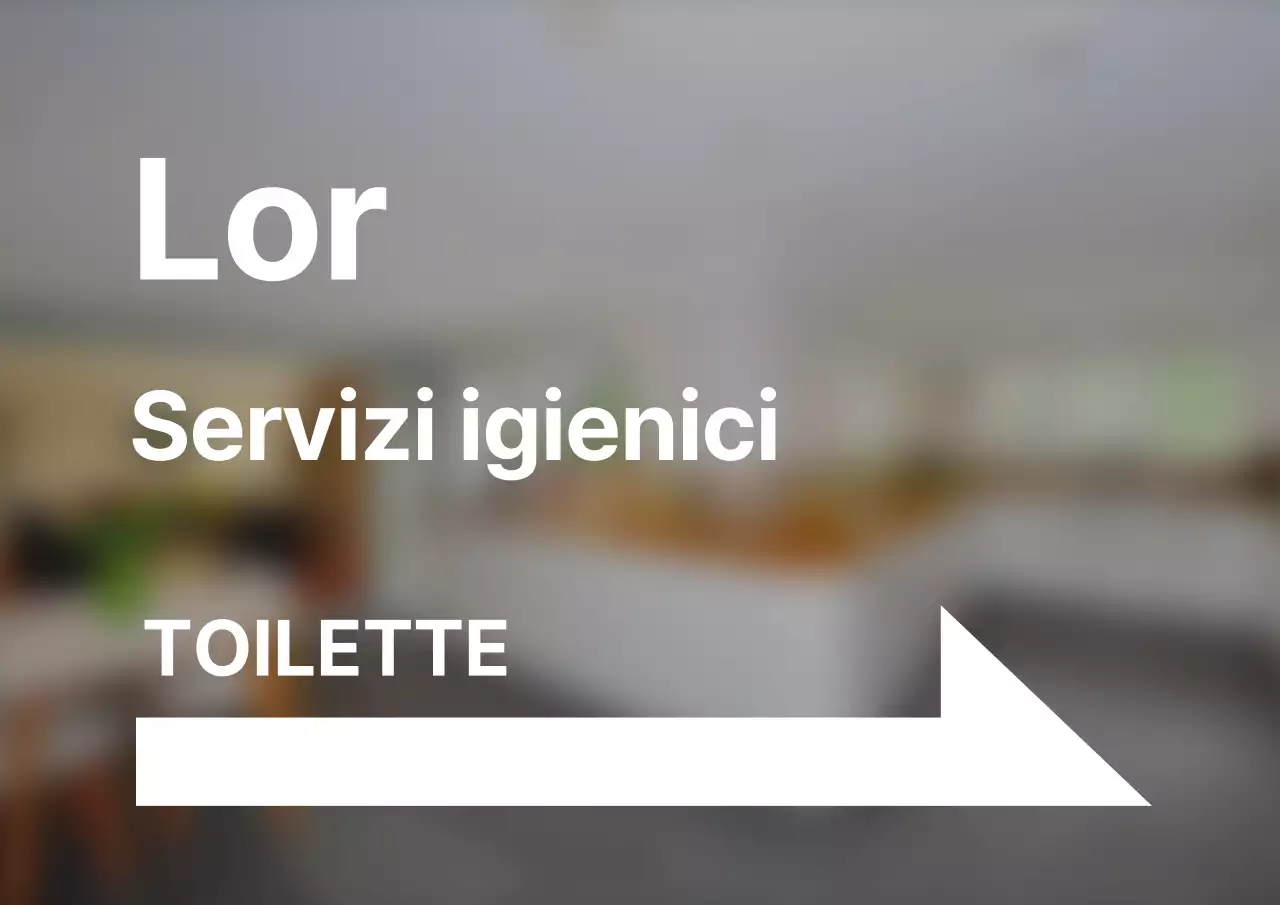 Segnaletica direzionale per la toilette in stile semplice