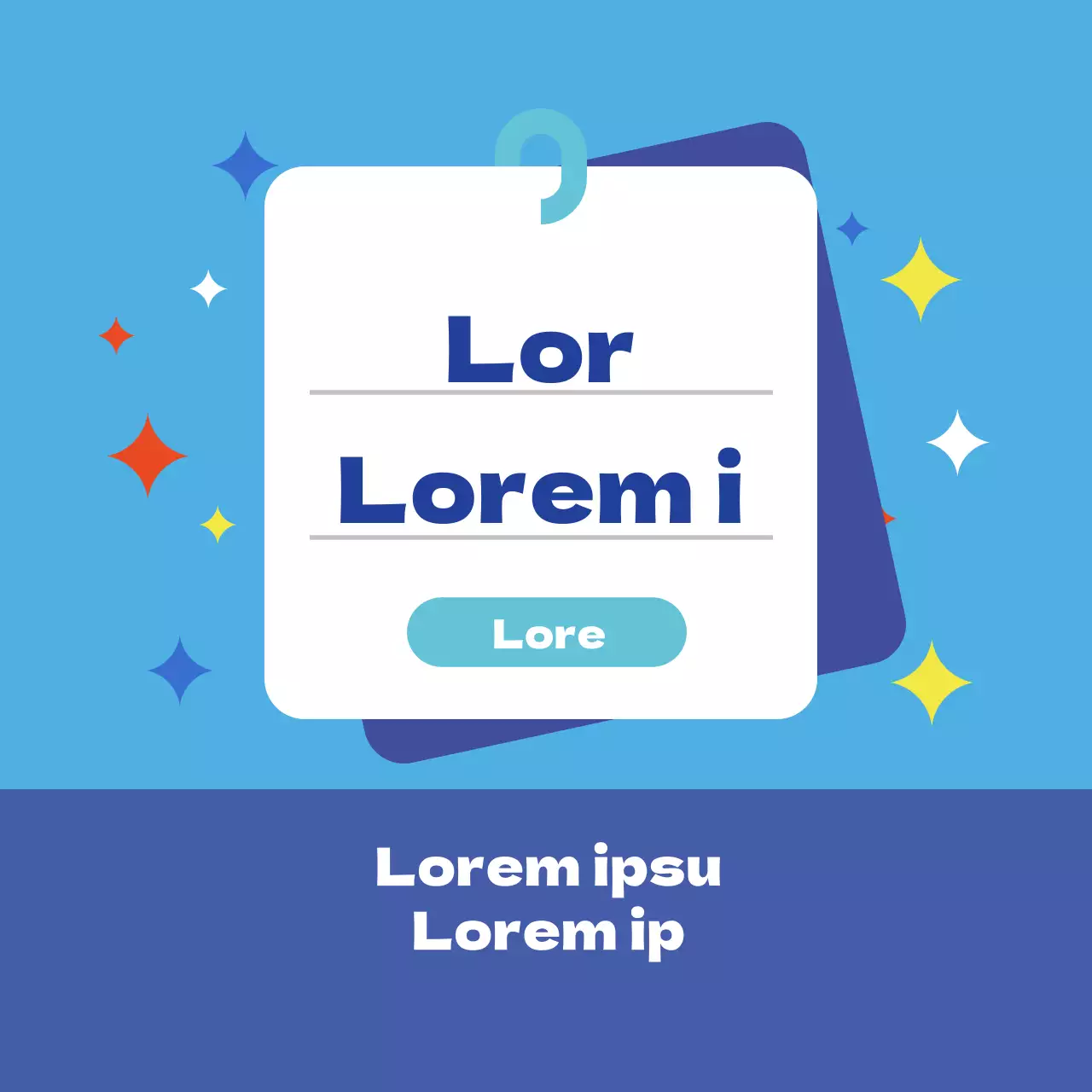 Blauer illustrierter Lieferschein