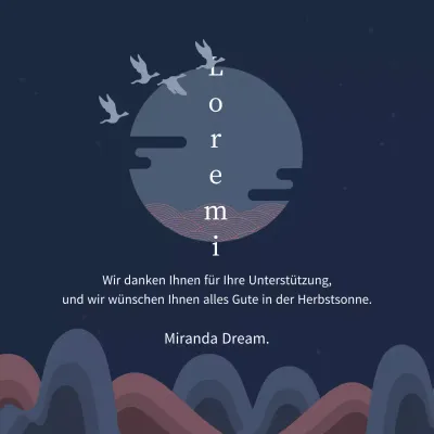 Marineblaues luxuriöses Chuseok-Dankeschön