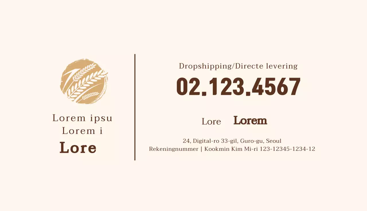 Bruine illustratie nette biologische rijstboerderij