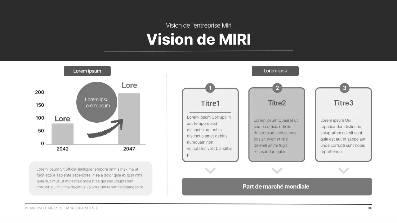 Un profil d'entreprise moderne en noir et gris