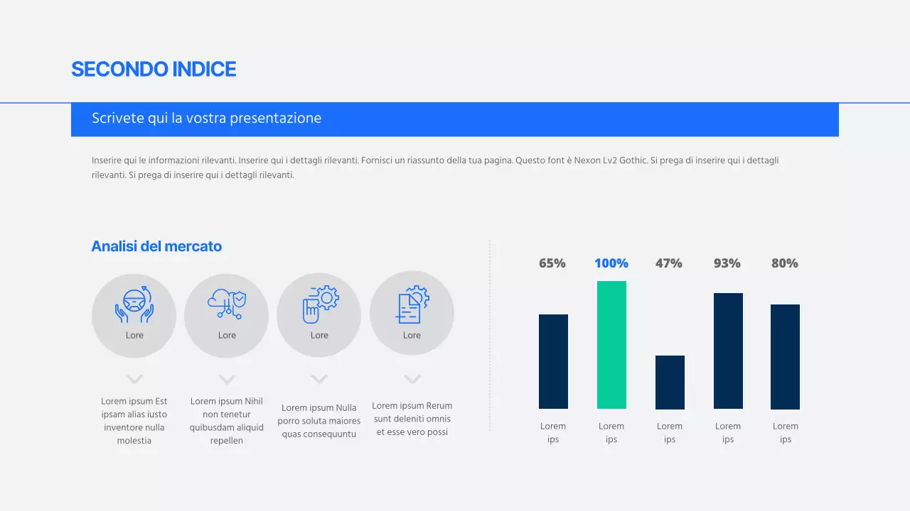 Rapporti aziendali semplici in blu