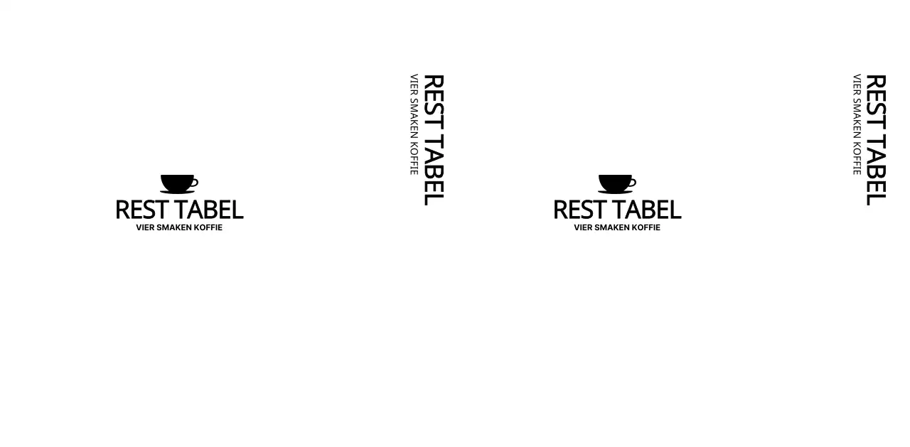 Emotioneel en eenvoudig café-logo