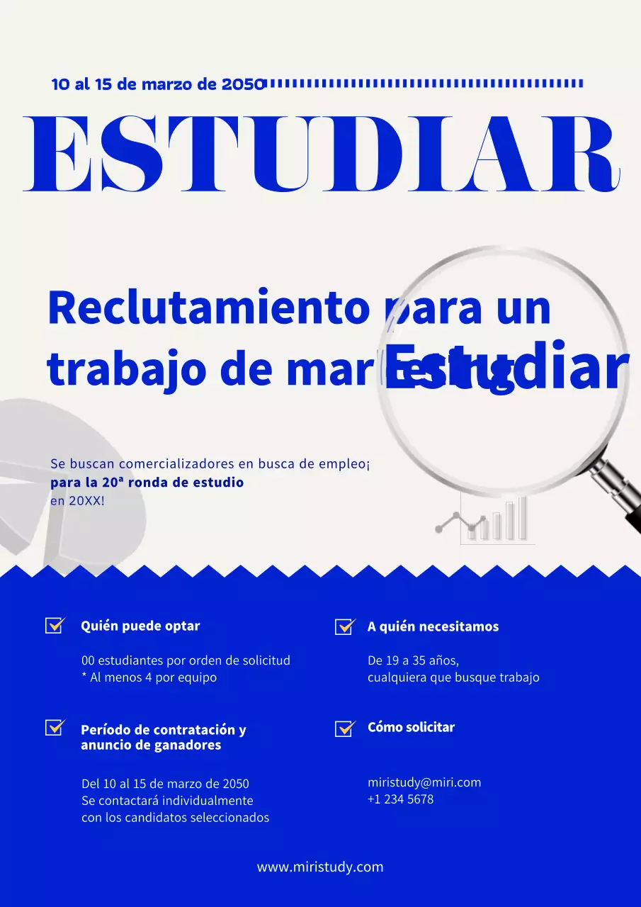 Ofertas de empleo modernas en azul