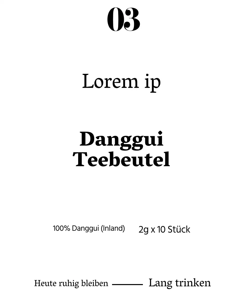 Sentimentale traditionelle Danggui-Teebeutel