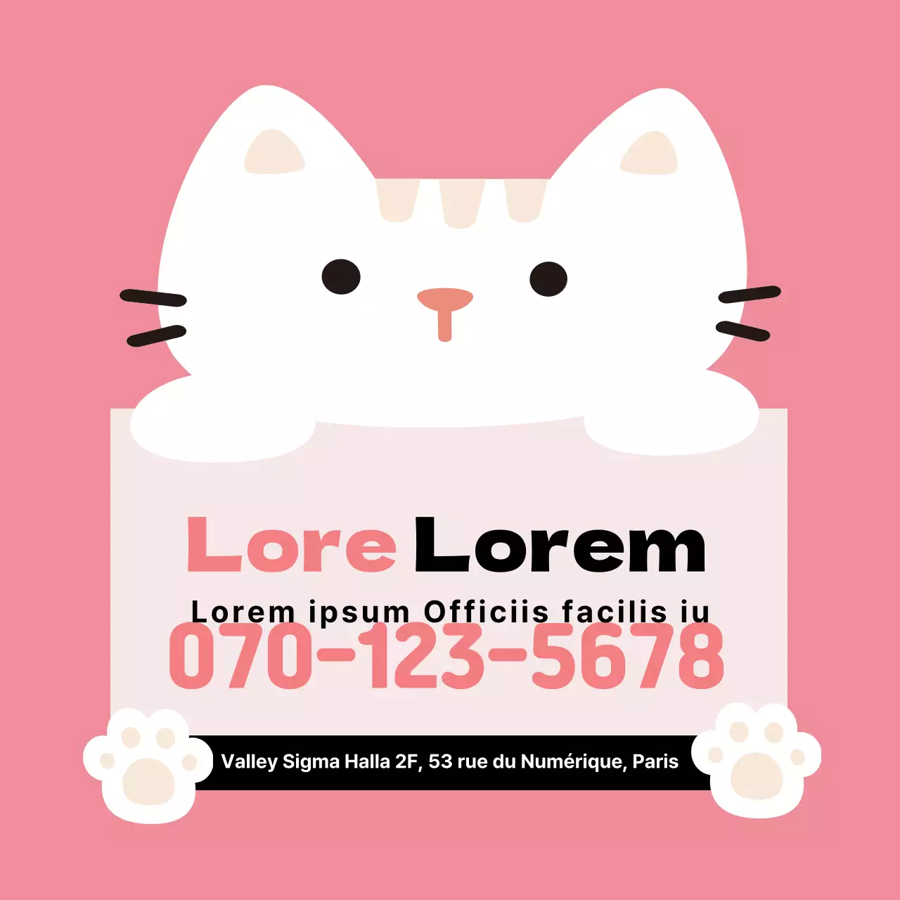 Faites la promotion de votre clinique vétérinaire avec des illustrations roses