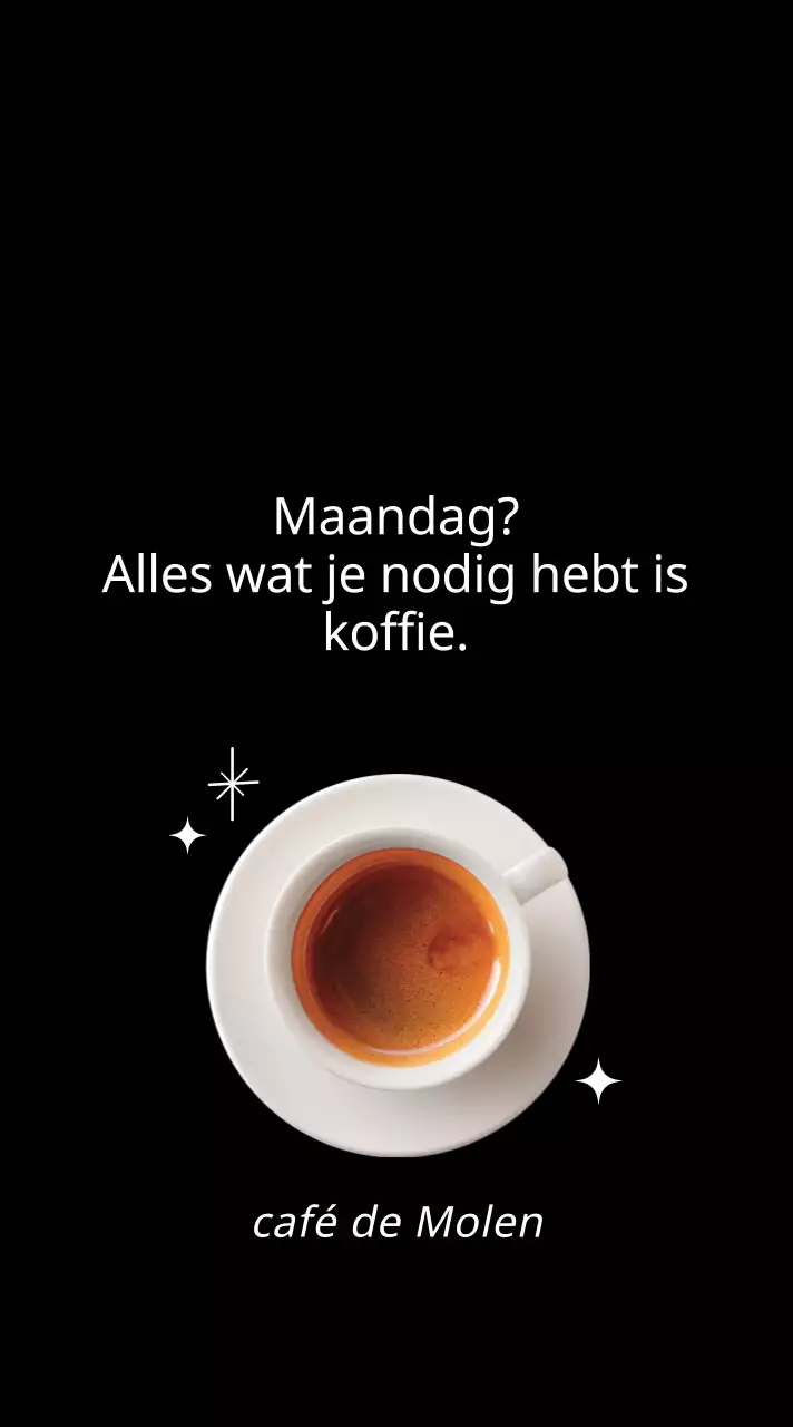 Sentimentele koffieafbeelding in oranje en wit