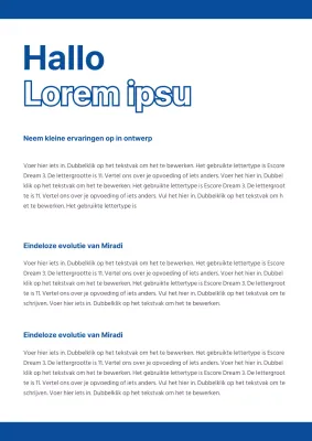 Eenvoudige blauwe en witte letters